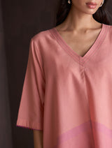 Sora Asymmetrical Co-ord Set - Coral
