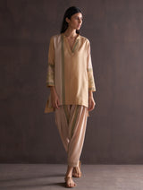 Zumi Hand-Embroidered Kurta Set - Sun