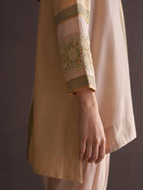 Zumi Hand-Embroidered Kurta Set - Sun