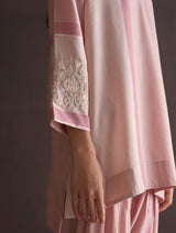 Zumi Hand-Embroidered Kurta - Blush