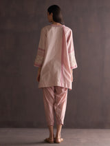 Zumi Hand-Embroidered Kurta Set - Blush