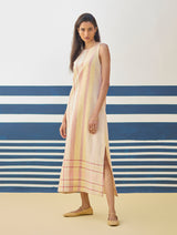 Inara Modern Check Linen Dress
- Sand