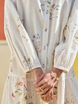 Alara Floral Shirt Dress - Ivory