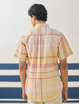 Hosa Modern Check Linen Shirt - Sand