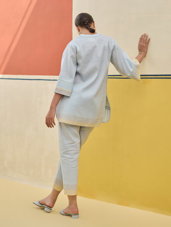 Reya Classic Border Pant - Sky