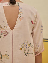 Kaya Watercolour Floral Linen Dress
- Sand