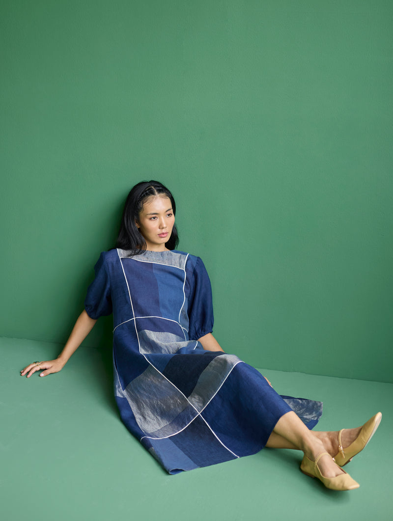 metallic linen dress Metallic Linen Button Front Dress