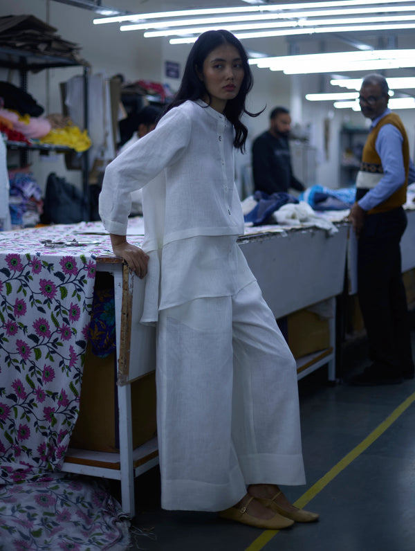 Anaya Linen Co-ord Set - Ivory