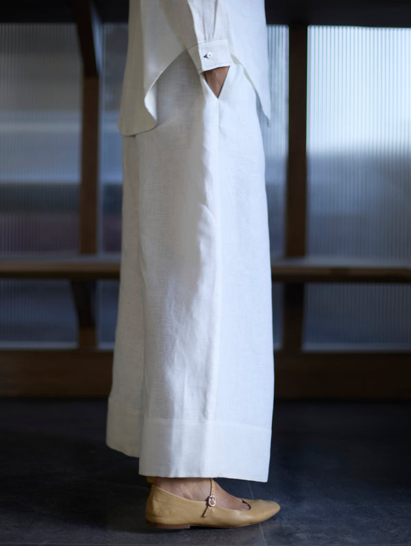 Anaya Linen Co-ord Set - Ivory