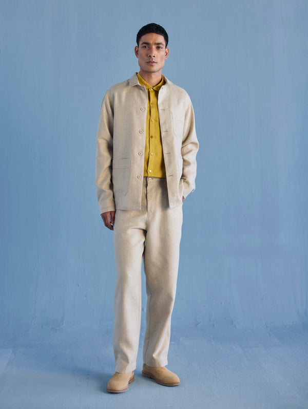 Ansh Forever Linen Shacket - Earth