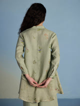 Leina A- Line Linen Co-ord Set - Mint