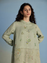 Leina A- Line Linen Co-ord Set - Mint