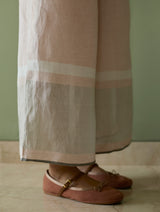 Bora Colour-Blocked Linen Kaftan Set - Blush