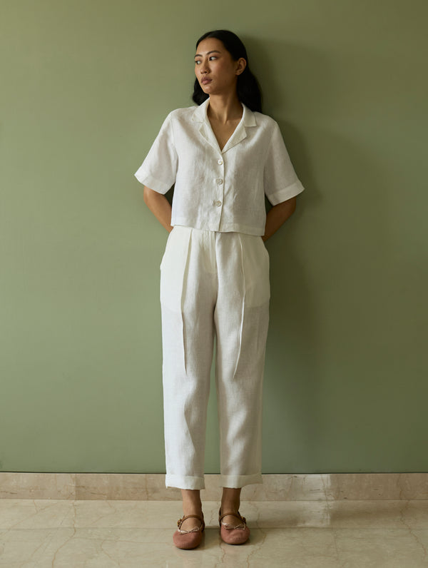Tala Forever Linen Pants - Ivory
