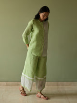 Aline Border Linen Co-ord Set - Meadow