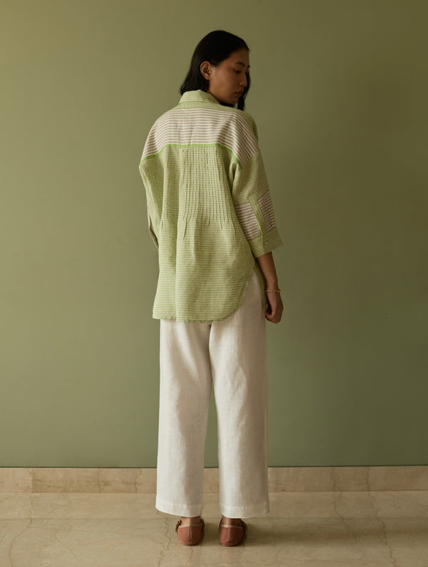 Risa Stripe Linen Co-ord Set - Meadow