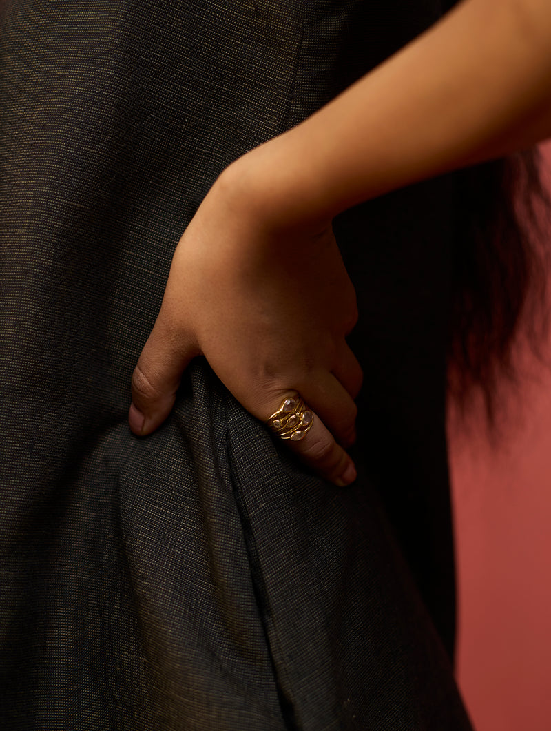 Manan Rind Luna Bloom Ring - Rose – Manan