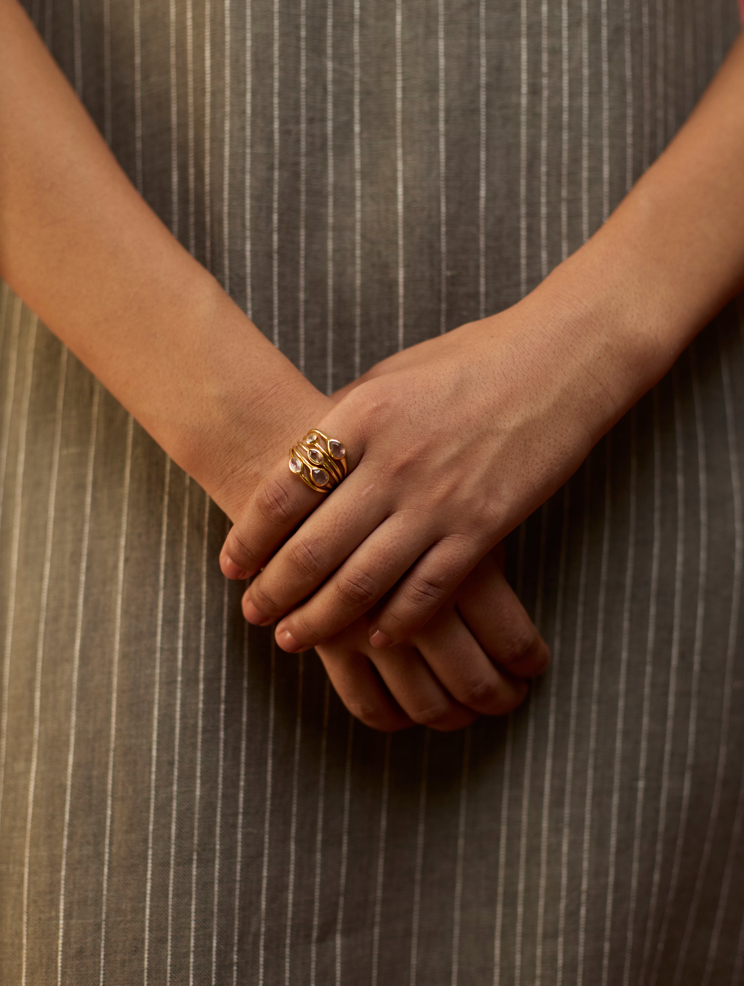 Manan Rind Luna Bloom Ring - Rose – Manan