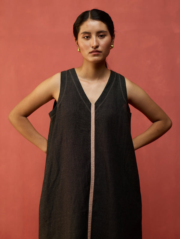 Rohe Sleeveless Linen Tunic - Charcoal