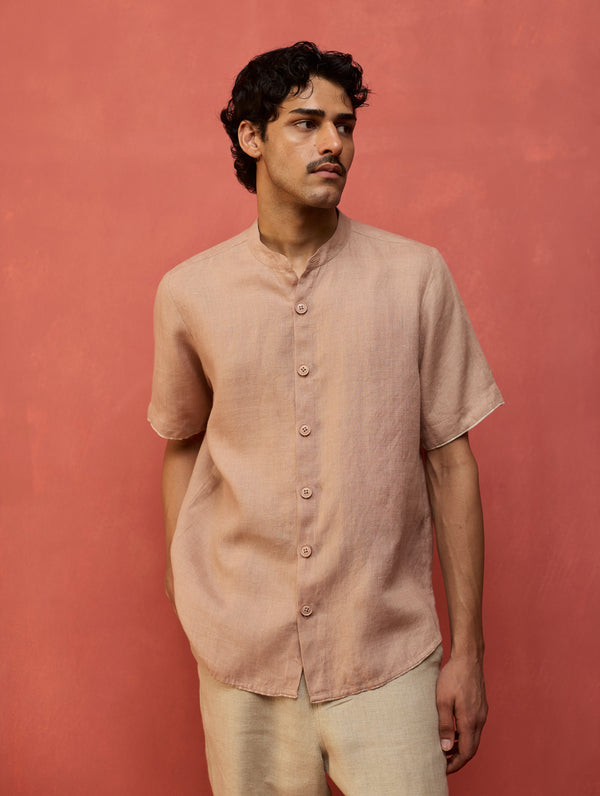 Shuko Linen Shirt - Dusty Rose