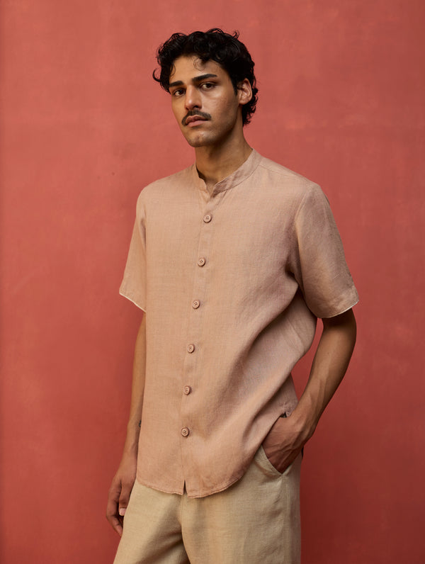 Shuko Linen Shirt - Dusty Rose