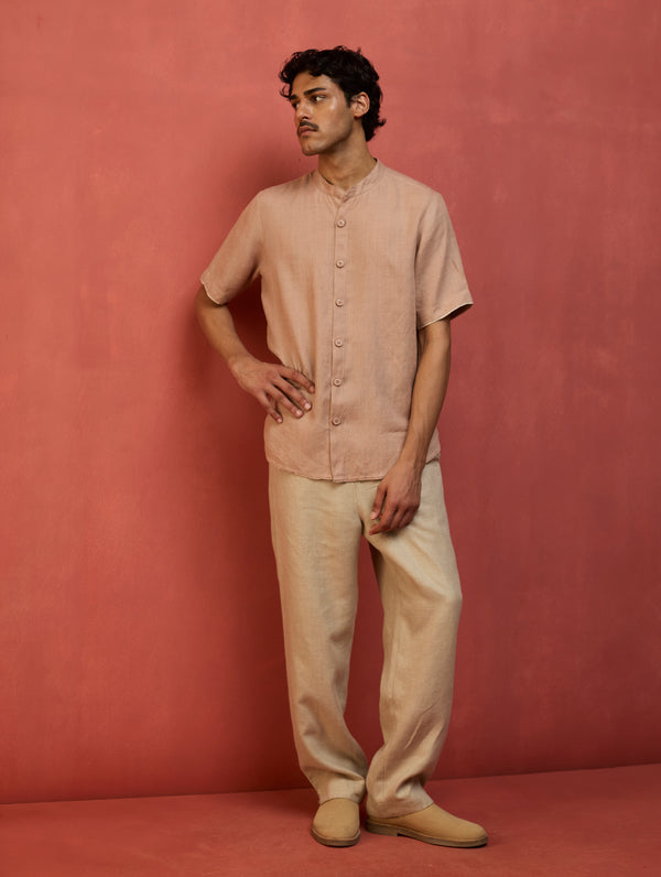 Shuko Linen Shirt - Dusty Rose