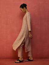 Wera Tapered Linen Pants - Dusty Rose