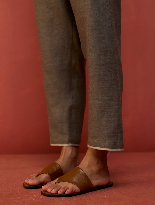 Wera Tapered Linen Pant - Grey