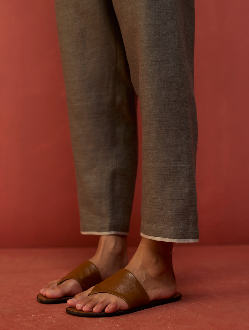 Wera Tapered Linen Pants - Grey