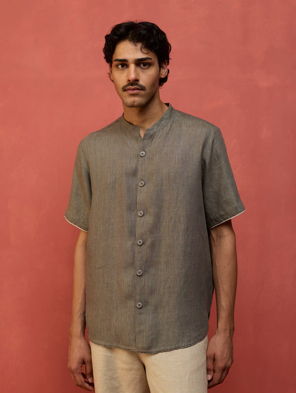 Shuko Linen Shirt - Grey
