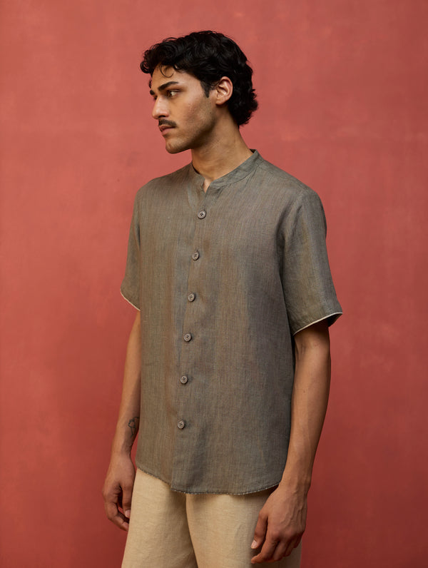 Shuko Linen Shirt - Grey