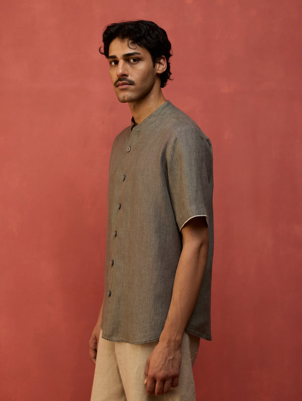 Shuko Linen Shirt - Grey