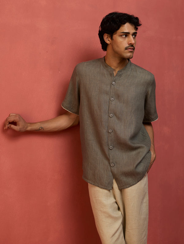 Shuko Linen Shirt - Grey