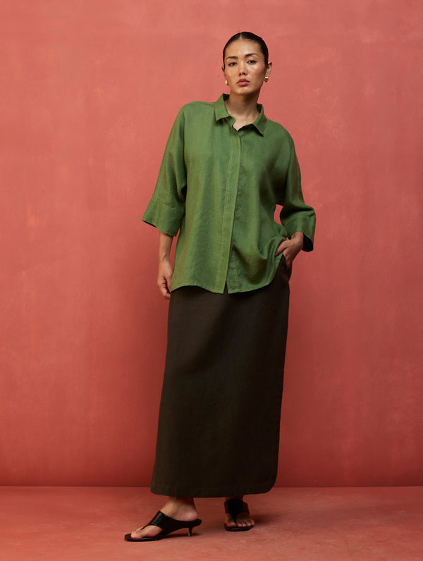 Yoko Forever Linen Co-ord Set - Fern Green
