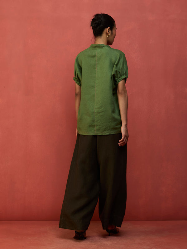 Hoshi Linen Co-ord Set - Fern Green