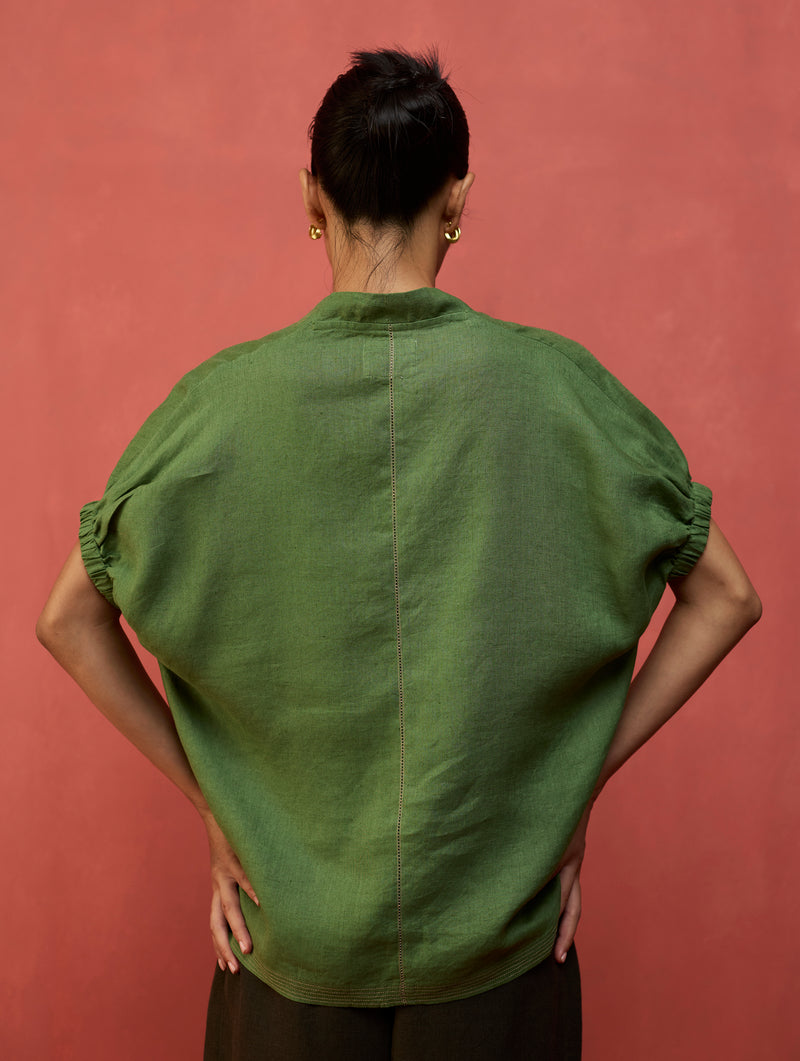 Hoshi Linen Co-ord Set - Fern Green