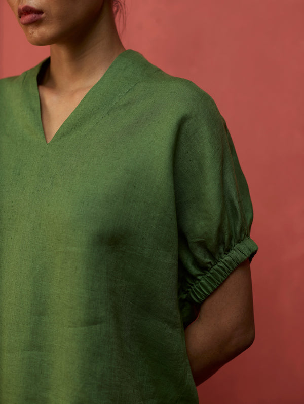 Hoshi Linen Co-ord Set - Fern Green