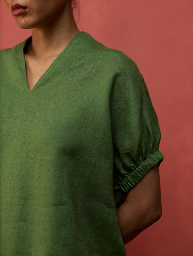 Hoshi Linen Co-ord Set - Fern Green