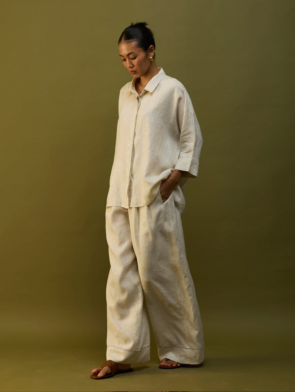 Yoko Forever Linen Co-ord Set - Off White