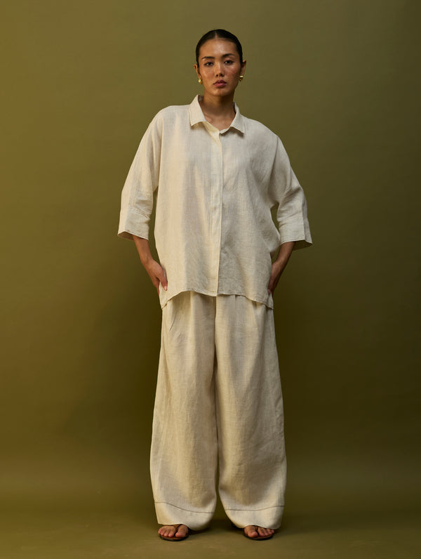 Yoko Forever Linen Co-ord Set - Off White