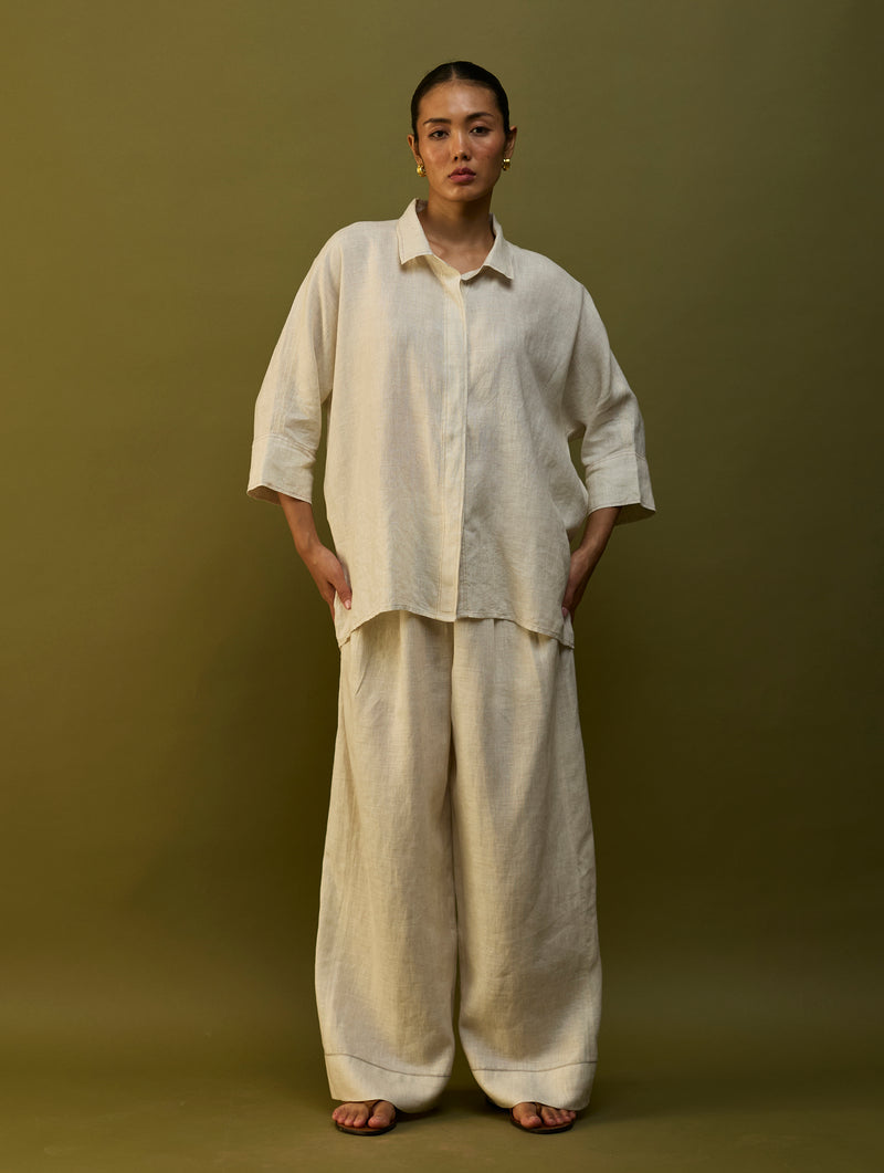 Yoko Forever Linen Co-ord Set - Off White