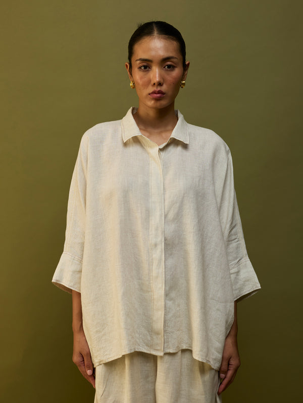 Yoko Forever Linen Shirt - Off White