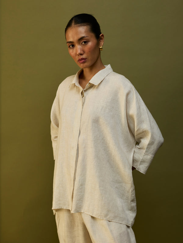 Yoko Forever Linen Shirt - Off White