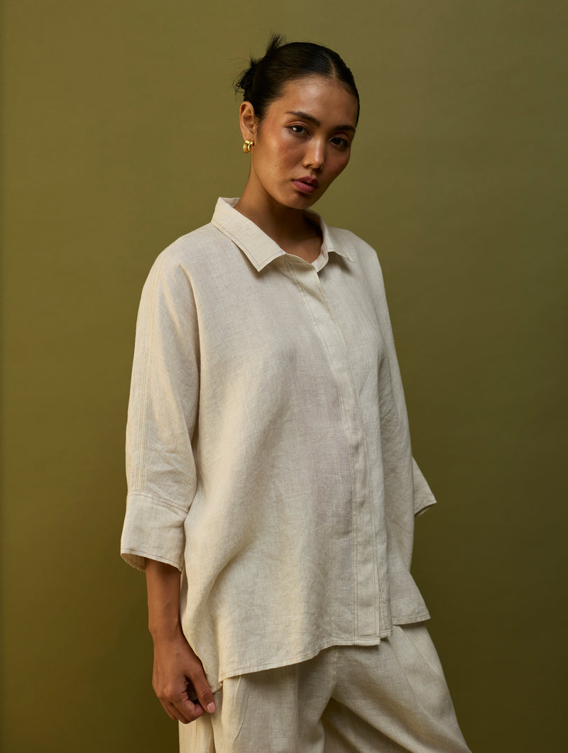 Yoko Forever Linen Shirt - Off White