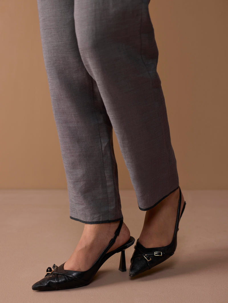 Noor Sleeveless Kurta Set - Metallic Grey