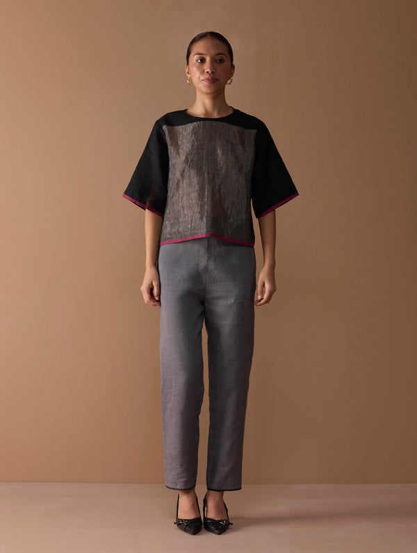 Parisa Tapered Selvedge Pant - Grey