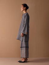 Gul Sequin Embroidered Short Kurta Set - Grey