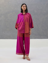 Sara Eri Silk Co-ord Set  - Rose