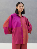 Sara Handwoven Eri Silk Shirt - Rose