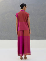 Aana Eri Silk Co-ord Set -  Rose